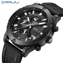 Crrju relógio esportivo militar masculino, relógio de pulso esportivo para homens à prova d'água com calendário 2024 - compre barato