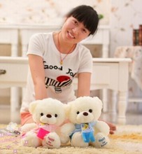 a pair of small cute teddy bear toys blue and pink scraf bear toy lovely bear toys gift dolls about 30cm 0533 2024 - buy cheap