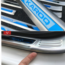 Car Styling Stainless Steel Accessories For SKODA KAROQ 2018 2019 Inner Door Scuff Sill Plates Kick Step Entry Trim Cover Plate 2024 - buy cheap