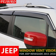 Window Visors Awnings Wind Rain Deflector Accessories For Jeep Renegade 2015 2016 2017 2018 2024 - buy cheap