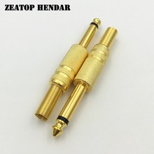 20Pcs Gold Plated 6.35mm Male 1/4 Mono Jack Plug Audio Connector Solder Type 2024 - buy cheap