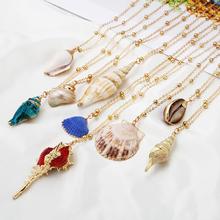 Gold Choker Seashell Women Necklace Boho Conch Accessories For Girlfriend Necklaces Gift Natural Shell Jewelry 1pcs Dropshopping 2024 - buy cheap