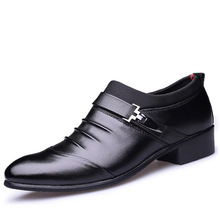 Plus Size Velvet Brand Mens Dress Shoes Fashion Basic Slip-on Formal Shoes for Mens Leather Breathable Flat Shoes 2024 - buy cheap