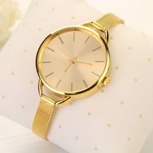 Relógio de pulso analógico feminino, relógio de quartzo da moda, feminino, pulseira fina, luxuoso, para presente 2024 - compre barato