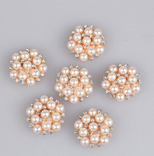 Exquisite Imitation Cream Pearl Pin Brooch Diamante Rhinestone Wedding Brooch  DIY Jewelry Accessories 10Pcs/Lot MYQB006 2024 - buy cheap