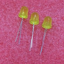 50pcs 8mm LED Light Yellow Diffused Diode Round DIP 20mA 2V Through Hole Light Emitting Diode LED Lamp Electronics Components 2024 - buy cheap