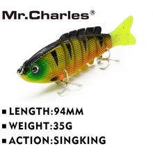 Mr.Charles CMCS 055 muti -Fish Lure 94mm/35g Singking  hard lure Swimbait Crankbait Hard Bait 2024 - buy cheap