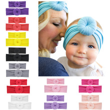 Conjunto de tiara para cabeça cabeça redonda mamãe e bebê, 2 tamanhos, faixa de mistura de algodão elástica com nó, acessórios para cabelo, recém-nascidos 2024 - compre barato