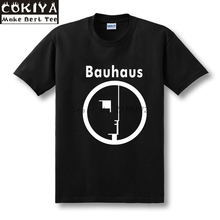 Мужская футболка с принтом Bauhaus, Повседневная Свободная футболка с коротким рукавом и o-вырезом, хит продаж, 100% хлопок 2024 - купить недорого