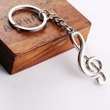 Wholesale 20pcs/lot Creative Notes music Music notation Metal Keychain Aotomotive Keyring Key Chain Ring Key Fob Holder 2024 - buy cheap