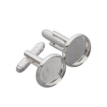 10pcs/lot Silver Color Cufflink Base Setting Blanks 14mm for Trays Back Bezel Cabochon Cameo Base DIY Jewelry Fittings F3171 2024 - buy cheap