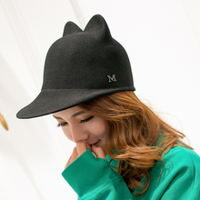 Прямая поставка, зимняя женская шерстяная шляпа в английском стиле 2024 - купить недорого