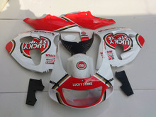 Kit Carenagem da motocicleta para GSXR600 750 96 97 98 99 00 Fairings GSXR 600 GSXR750 1996 2000 ABS Vermelho branco set + presentes SF08 2024 - compre barato