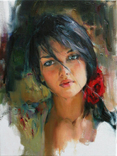 Pintura al óleo de retrato de mujer española, pintura al óleo de alta calidad, fabricante profesional, venta al por mayor 2024 - compra barato
