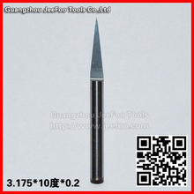 3.175*10degree*0.2 Solid Carbide Flat Bottom Engraving Bit, CNC Router Tool ,Cutting Knifes Tools, Flat Bottom PCB Engraving 2024 - buy cheap