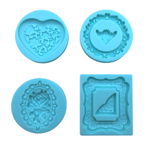 Photo Frame Love Rose Shape Silicone Sugarcraft  Baking Mold Fondant Cake Decorating Mold Tools 2024 - buy cheap