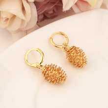 Pendientes largos de avellanas pesadas adorables de moda de Color dorado, regalo de Navidad para niñas, niñas, Damas, boda, joyería de fiesta nupcial 2024 - compra barato