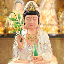 Guanyin bodista de resina, estátua de buda, kwan-yin, a buddisma gocalidade guanyin, conceda a qualquer que seja solicitado, altura cerca de 29cm ~ 2024 - compre barato