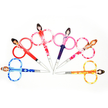 Beauty coated Eyebrow scissors makeup scissors cosmetics scissors in stainless steel Eyebrow Remover pretty Make up Tool 2024 - buy cheap