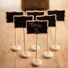 1pc Mini Paint Wood Board Small Wooden Chalk Blackboard Wedding Kitchen Restaurant Signs Chalkboard Writing Notice Message 2024 - buy cheap