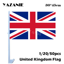 YAZANIE 30*45cm 1/20/50pcs United Kingdom Window Car Flags and Banners UK Custom Flags England Country State Great Britain Flag 2024 - buy cheap