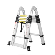 2.8M Fire Use Escape Ladder Collapsible Aluminum Alloy Upright Ladder, Multipurpose Home/Library/Construction Maintenance Ladder 2024 - buy cheap