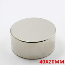 1 Piece N35 Neodymium Magnet 40x20mm Permanent NdFeB Super Strong Powerful Round Magnetic Magnets Disc 2024 - buy cheap