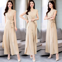 2019 Summer Women 2 pieces Set fashion two pieces suits casual V-neck short sleeve tops blouse and wide leg pants trousers 2024 - buy cheap