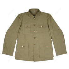 Китайская Униформа KMT для мужчин WW2, китайский костюм, однотонная куртка, куртка против японской травы, зеленая куртка, копировальная пленка, экспорт, чистый хлопок 2024 - купить недорого