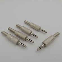 20pcs/lot metal 1/8" 3.5mm 3 pole Male Plug Stereo Jack Coaxial Audio Adapter connector Solder Silver Tone for headphone MP3 DIY 2024 - buy cheap