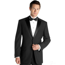 Terno masculino padrinho lapela entalhe, novo terno masculino smoking preto casamento padrinho terno masculino (jaqueta + calça + gravata) 2024 - compre barato