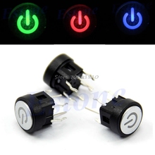 1PC Led Light Power Symbol Push Button Momentary Latching Computer Case Switch 3Colors  Drop ship 2024 - buy cheap