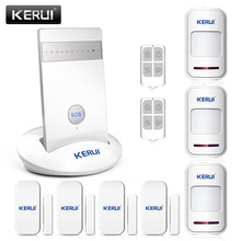 KERUI Espanhol/Francês/Russo/Inglês Alarme GSM Casa de Segurança Sistemas De Alarme de Voz Sem Fio Da Porta Sensor de Alarme App Controll 2024 - compre barato