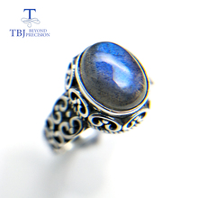 TBJ,100% natural Labradorite gemstone oval 8*10mm classic design  925 sterling silver fine jewelry for women with jewelry box 2024 - buy cheap