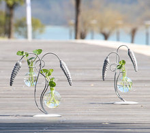 1 шт. винтажная рисовая ваза с шипами, креативная гидропонная ваза, маленькая свежая зеленая стеклянная бутылка, контейнер для воды и растений JL 284 2024 - купить недорого