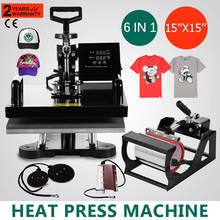 Semi-automatic 6IN1 Heat Press Machine Digital Transfer Sublimation T-shirt Mug Hat Phone case Como heat press machine 2024 - buy cheap