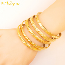 Étnia nova moda dubai pulseiras e pulseiras cor dourada feminina pulseira decorativa africana bijuteria etíope b023 2024 - compre barato