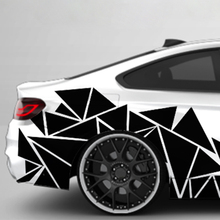 1pc 200 x 60cm Matte Black Triangles Decal Camouflage Car Side Stickers UV-resistant Car-styling Decors 2024 - buy cheap