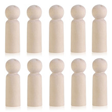 5/10Pcs Unfinished Wood Boy Peg Toy Natural Wooden DIY Crafts Dolls Decoration Christmas home decorations  Family Wood Peg Dolls 2024 - buy cheap