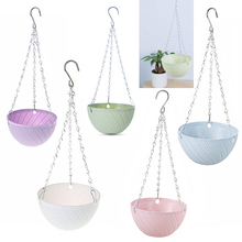 1Pcs Plastic Chain Basket Home Flower Pot Planter Hanging Decoration Creative  Plant Garden 4 Colors 2024 - buy cheap