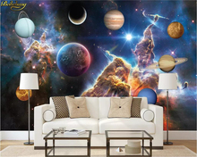 beibehang Custom 3d wallpaper murals beautiful vast universe Galaxy eight planets wall papers home decor papel de parede 2024 - buy cheap