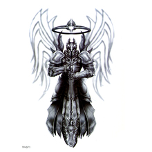 Временная тату-наклейка с изображением ангела-меча, временная тату-наклейка для мужчин, боди-арт, флеш-тату, поддельные тату-наклейки 2024 - купить недорого