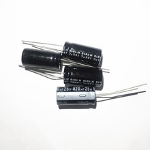 100 pcs Electrolytic Capacitors 820uF 25V 10*20MM New Radial 2024 - buy cheap