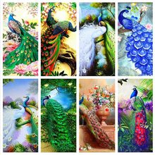 5D Diamond Embroidery Anmial Peacock Cross Stitch DIY Diamond Painting landscape Diamond Mosaic rhinestones Home Decor love gift 2024 - buy cheap