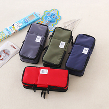 Large capacity zipper nylon School Pencil Case Bags Multifunction big pen bag for girls boys school supplies 2024 - buy cheap