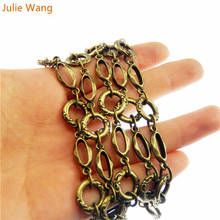 Julie Wang 1 meter/pack Antique Bronze Vintage Metal Link Chain For Necklace Bracelet Women Decorate Jewelry Making Accessory 2024 - buy cheap