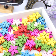 50PCs Multicolor Christmas Snowflake Wooden Buttons Fit Sewing and Scrapbook For Diy 2 Hole Accessories Free Shipping 2024 - buy cheap