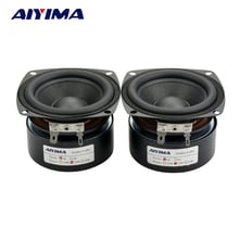 Alto-falante aiyima 2 peças 3 tamanhos, alcance total, 4ohm, 15w, subwoofer, pinça hi-fi, música fm, sistema de vídeo doméstico 2024 - compre barato