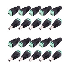 10PAIRS 12V G  10pcs Female +10 pcs Male DC connector 2.1*5.5mm Power Jack Adapter Plug Cable Connector 2024 - buy cheap