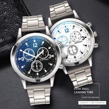 Роскошные Кварцевые часы из нержавеющей стали с циферблатом, повседневные часы с браслетом 2024 - купить недорого